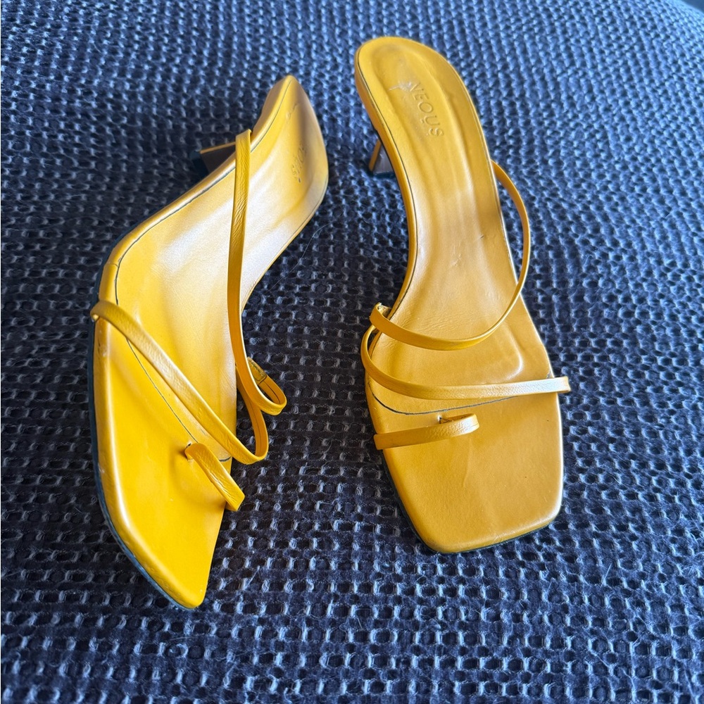 Neous Orange Strappy Heels - Picture 5 of 11